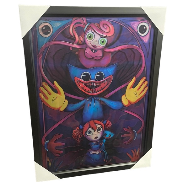 New Huggy Wuggy Poppy Playtime Framed 3D Lenticular Poster / Picture - Picture 4 of 5